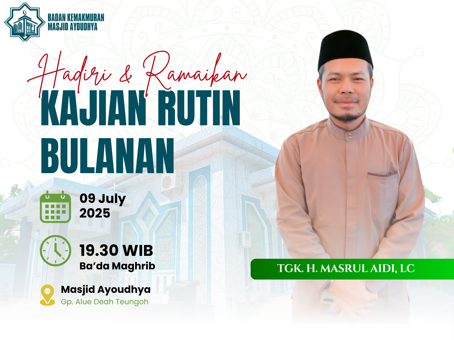 Pengajian Bersama Tgk. Masrul Aidi, Lc